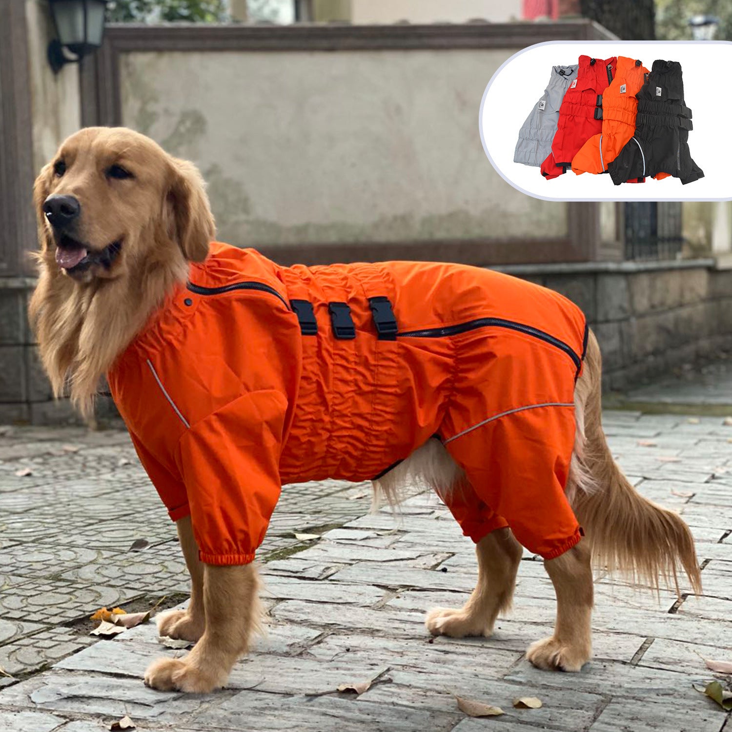 RainGuard™ Four-Legged Dog Raincoat