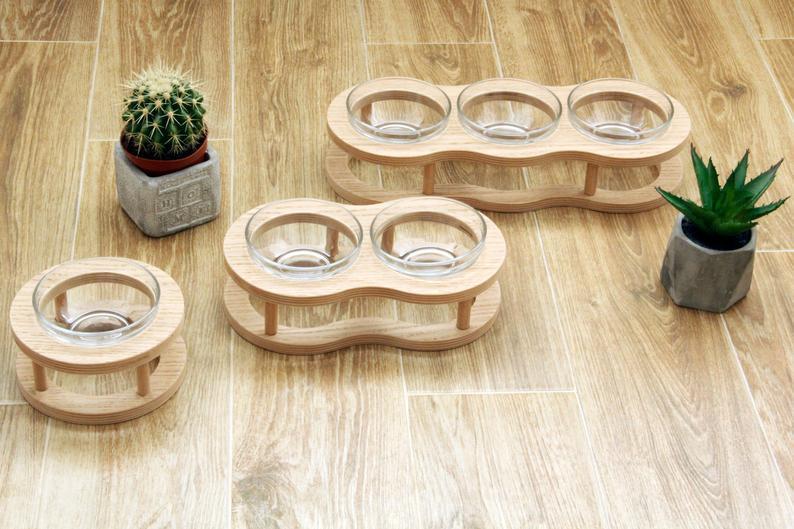 EcoPet™ Wooden Pet Bowl Set