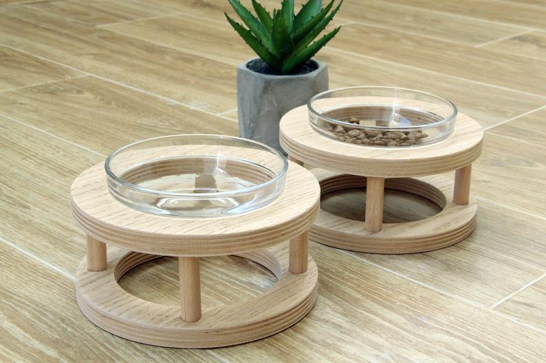 EcoPet™ Wooden Pet Bowl Set