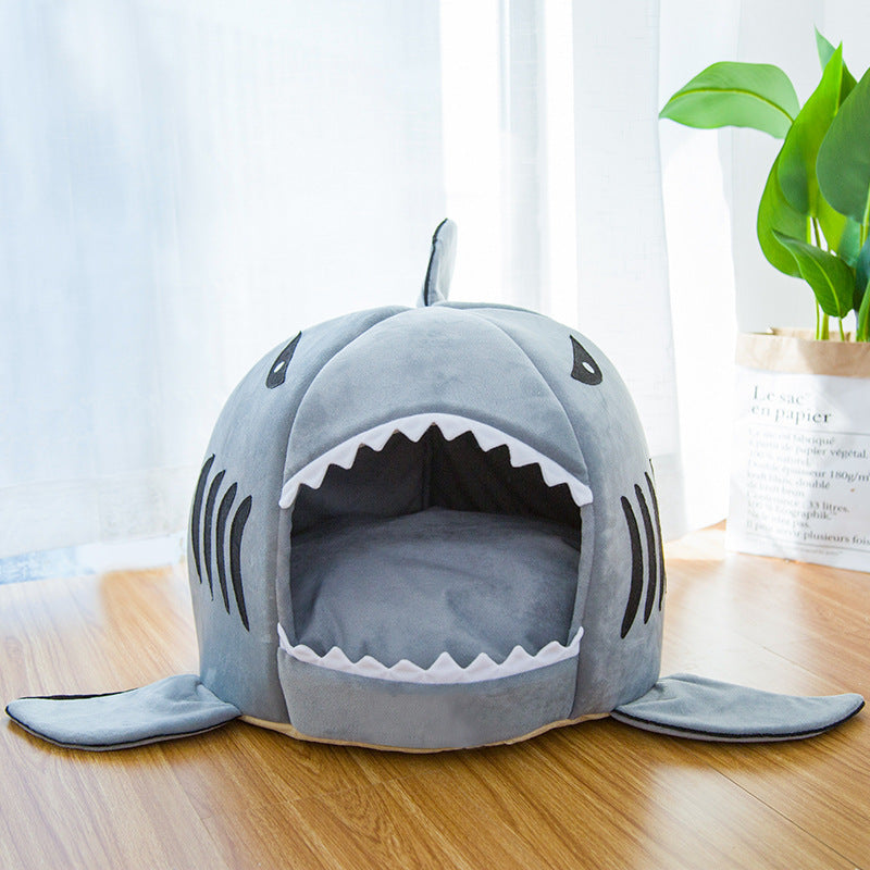 Cozy Shark Den – Dual-Purpose Pet Bed