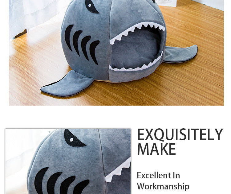 Cozy Shark Den – Dual-Purpose Pet Bed