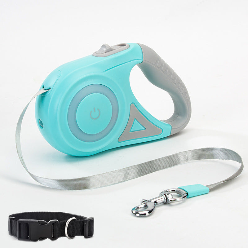 SpotLight™ Retractable Dog Leash and Collar Set