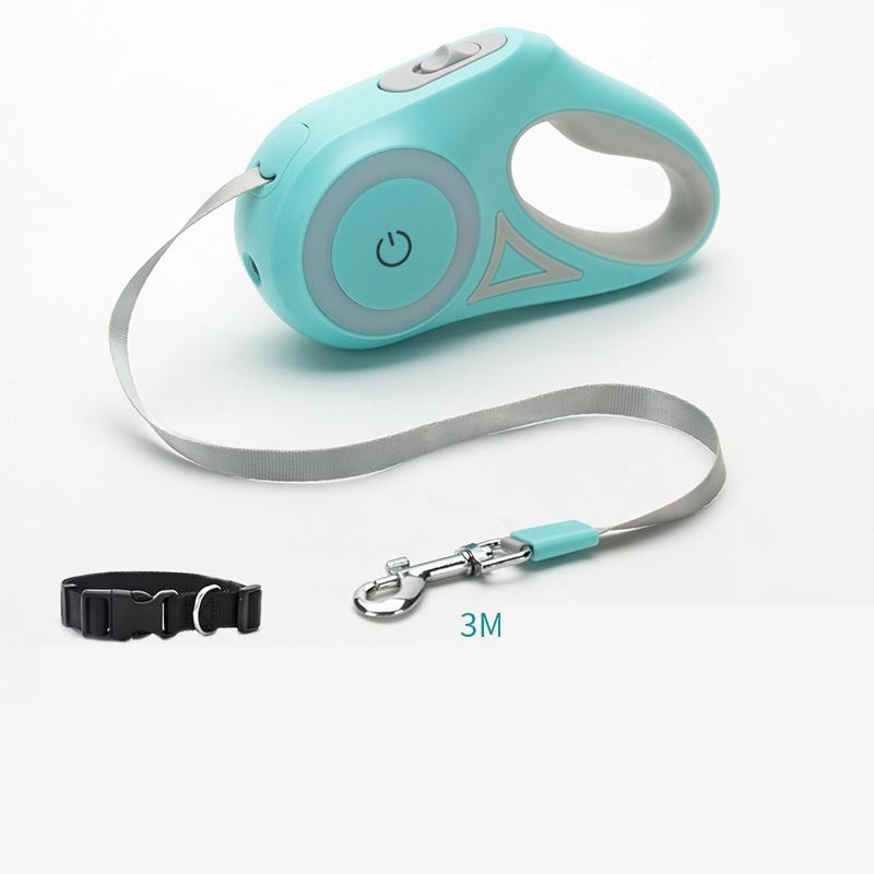 SpotLight™ Retractable Dog Leash and Collar Set