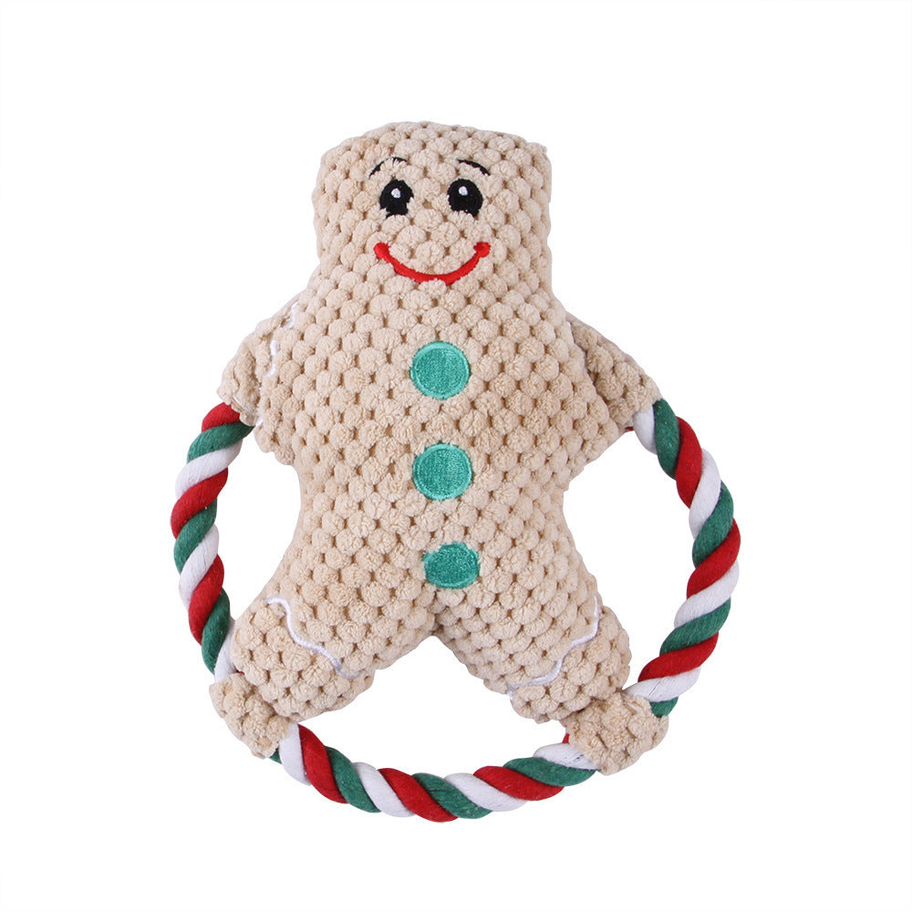 JollyPaws™ Christmas Knot Rope Toy