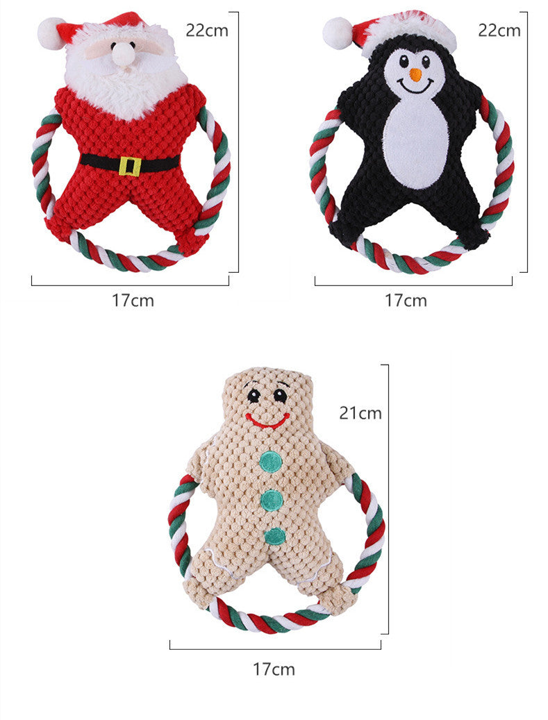 JollyPaws™ Christmas Knot Rope Toy