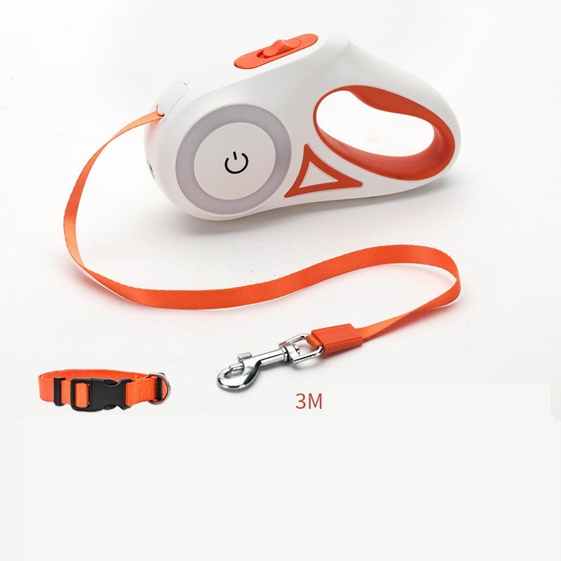 SpotLight™ Retractable Dog Leash and Collar Set