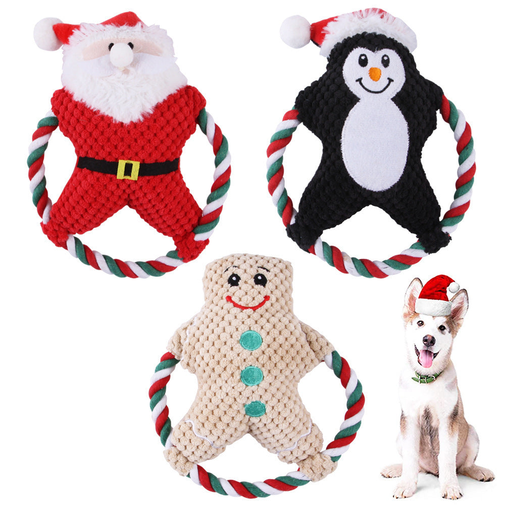 JollyPaws™ Christmas Knot Rope Toy