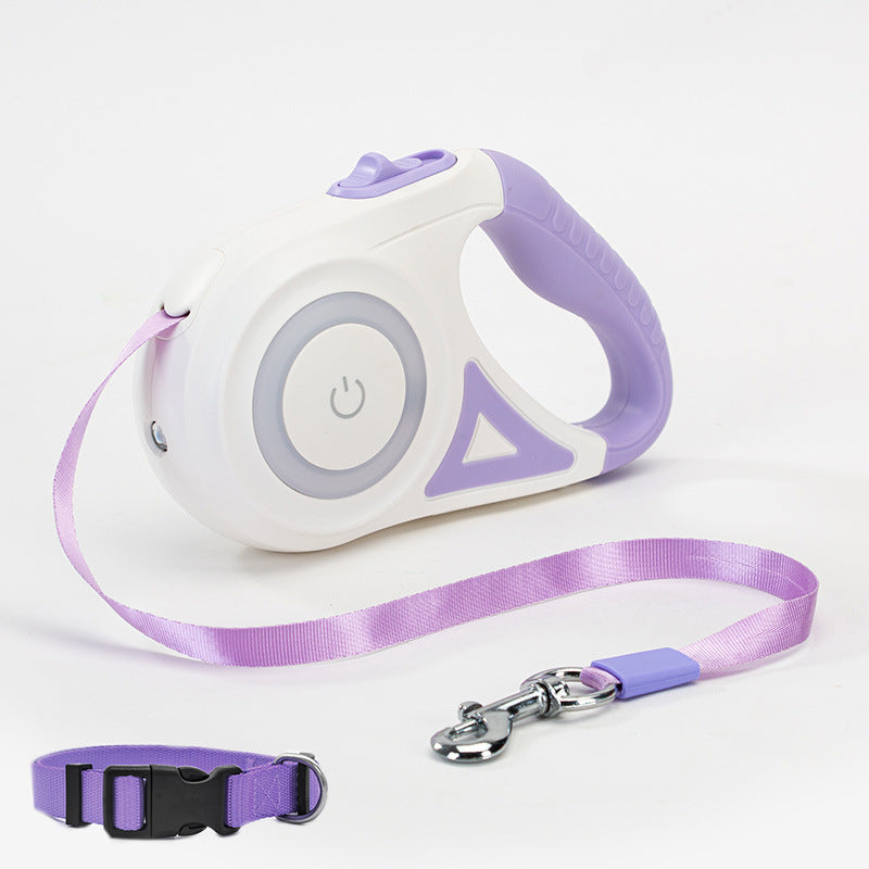 SpotLight™ Retractable Dog Leash and Collar Set