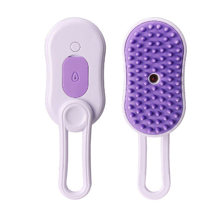 Steamy Pet Grooming Brush: 3-in-1 Electric Spray Comb for Cats and Dogs